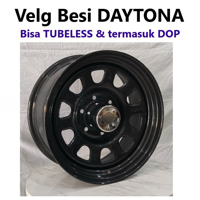 4pcs Velg Besi Daytona 17x8.0 6H 139.7 et0 Ring17 R17 Lebar 8 inci Lobang 6 Mobil  Mobil Toyota Hard