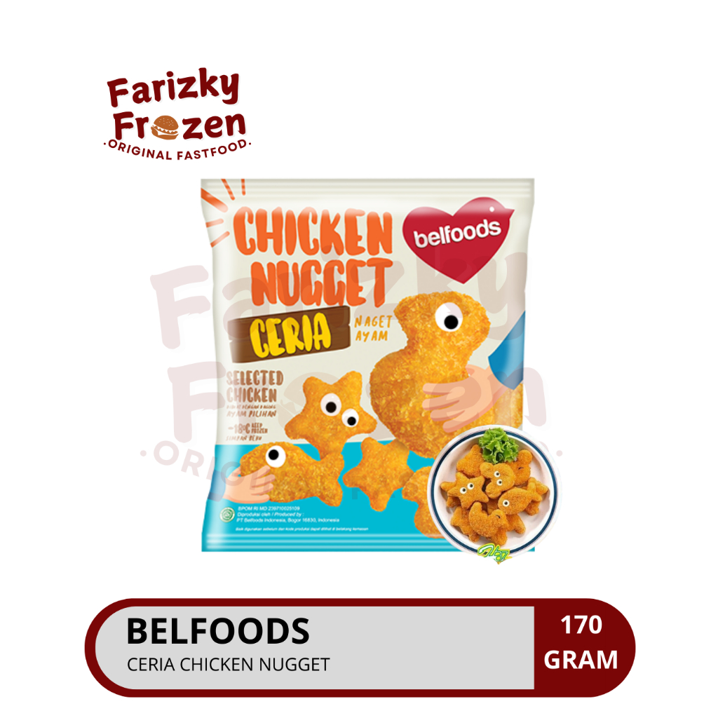 

Belfoods Nugget Ayam Ceria 170gr / Chicken Nugget