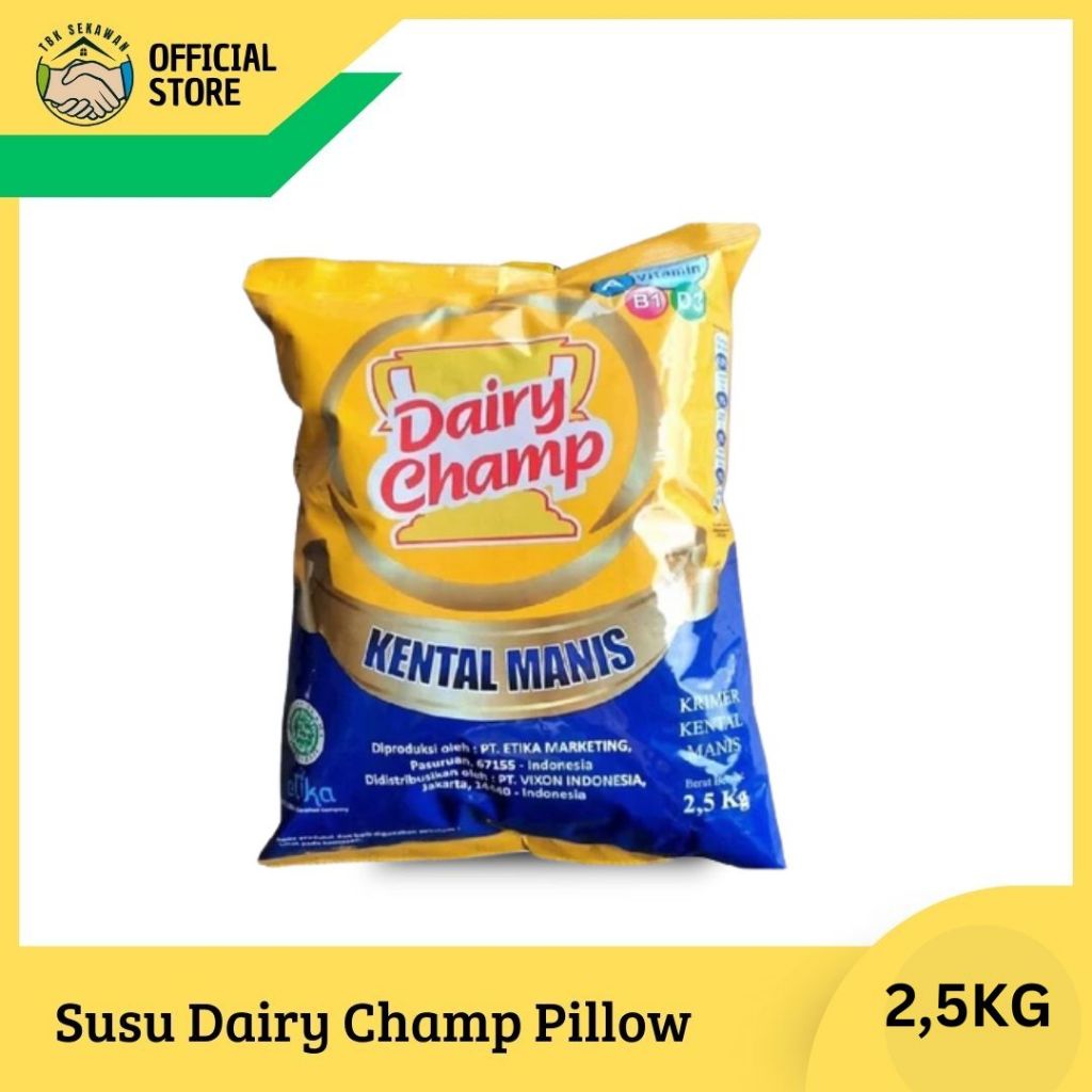 

Dairy Champ Pillow 2,5 Kg Eceran - SKM/Susu Krimer Kental Manis