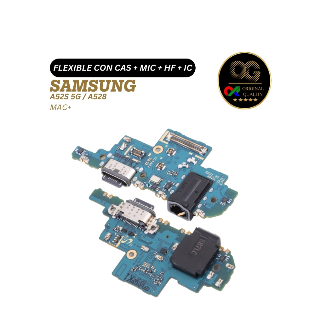 FLEXIBLE SAMSUNG A52S 5G / A528 CON CAS + MIC + HANDSFREE + IC (MAC+)