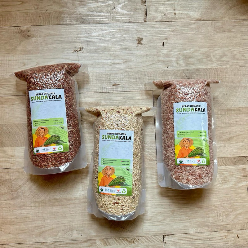 

[GROSIR!!] Beras Merah dan Coklat Organik Sundakala Kemasan 1 kg