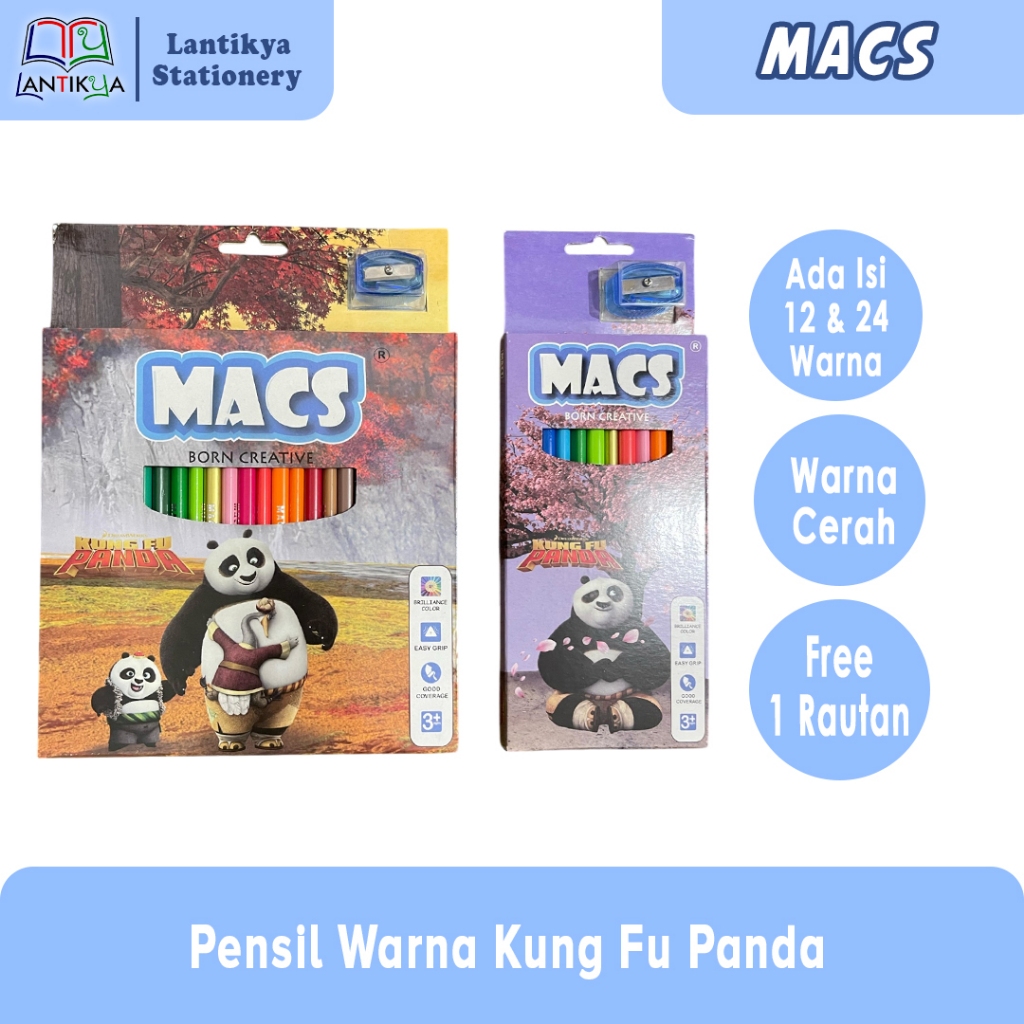 

Macs Pensil Warna Kung Fu Panda/12 & 24 Warna
