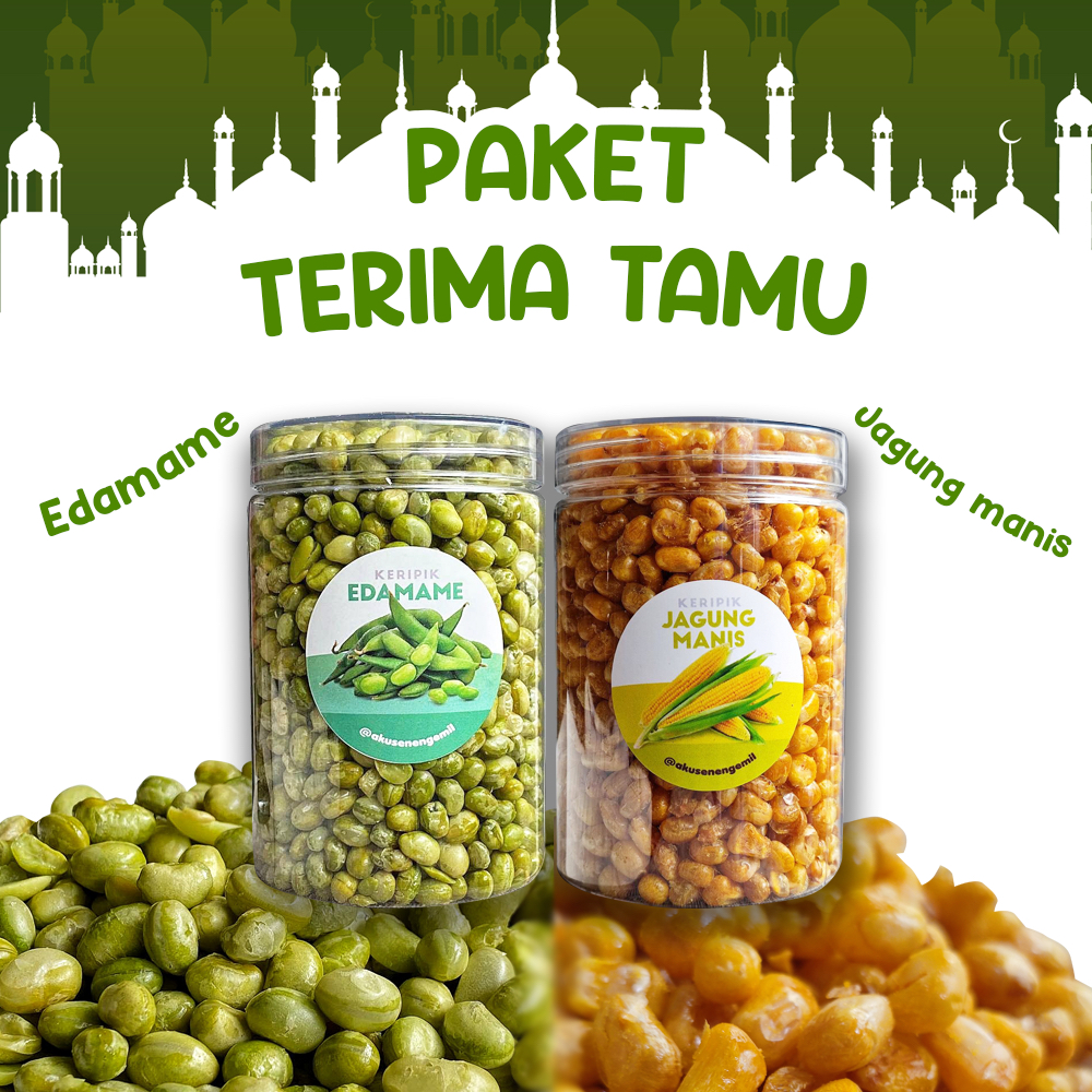 

Lezatoz_Genz Paket Terima Tamu Keripik Edamame + Jagung Manis Premium