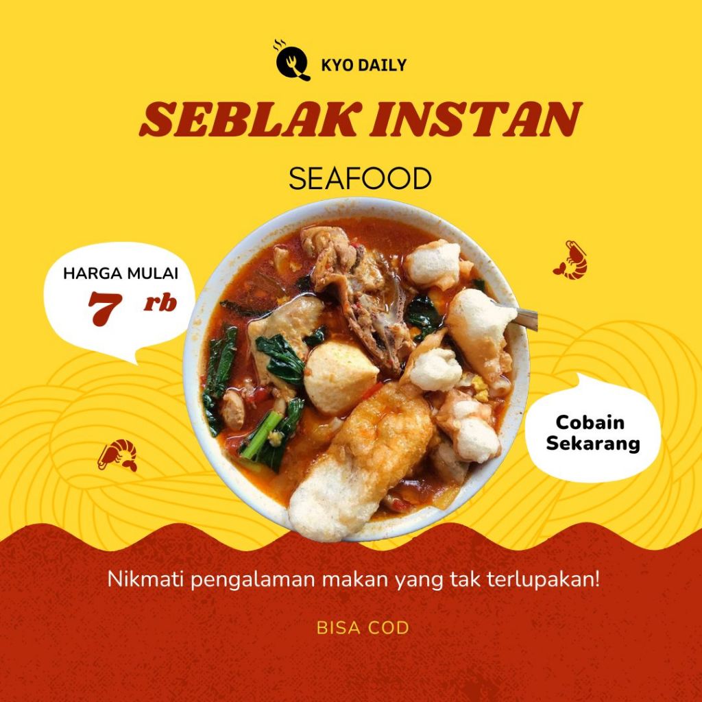 

Seblak Instan Seafood - Seblak Instan Baso Aci - Seblak Instan Cuanki PEDAS Bumbu Kencur BIKIN NAGIH