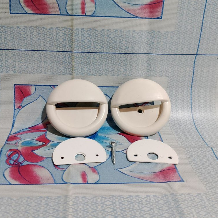 Handle Pintu Kamar Mandi | Tarikan Pintu Kamar Mandi Bahan PVC Putih