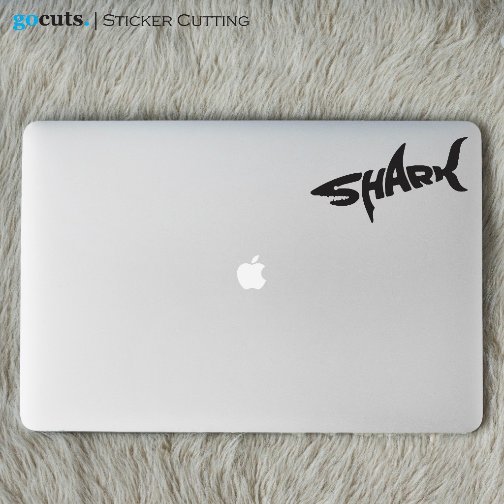 

Stiker Laptop Shark Cutting Sticker Custom