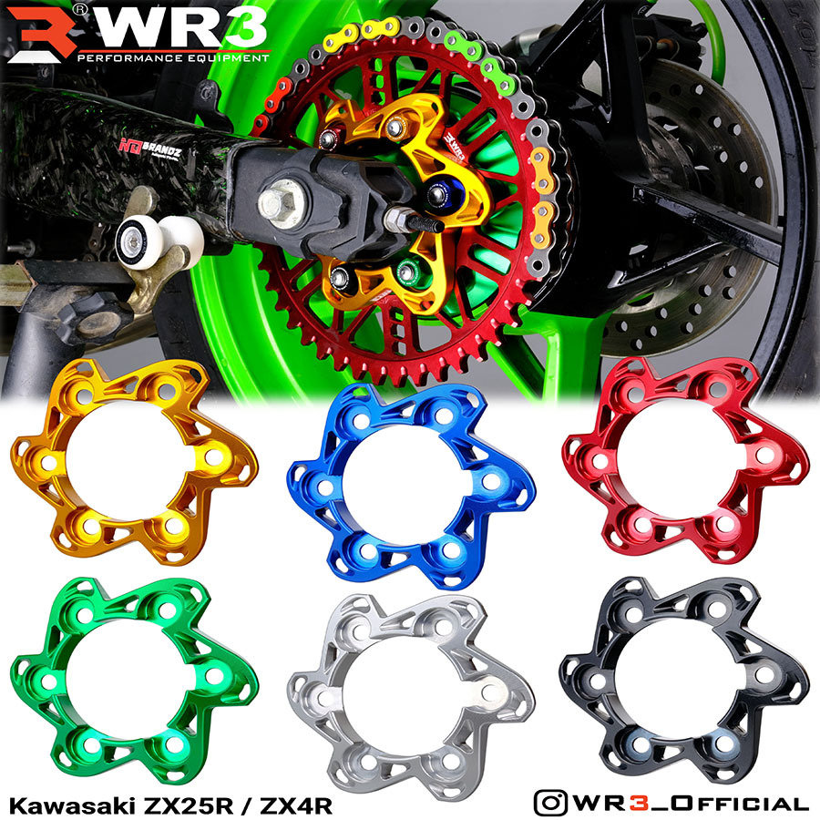 Cover Sprocket Flange Gear Belakang WR3 ZX25R Ninja 250 150 RR R SS ZX636 Z900 Z800 ER6 / CBR 250RR 
