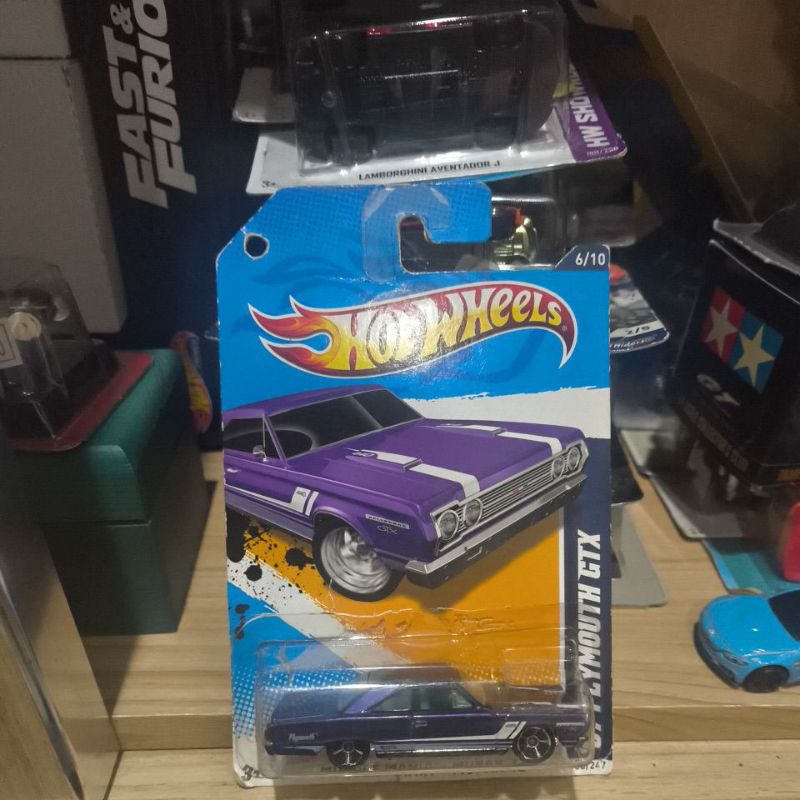 HW Hot Wheels 67 Plymouth GTX biru ungu 2012 Muscle Mania