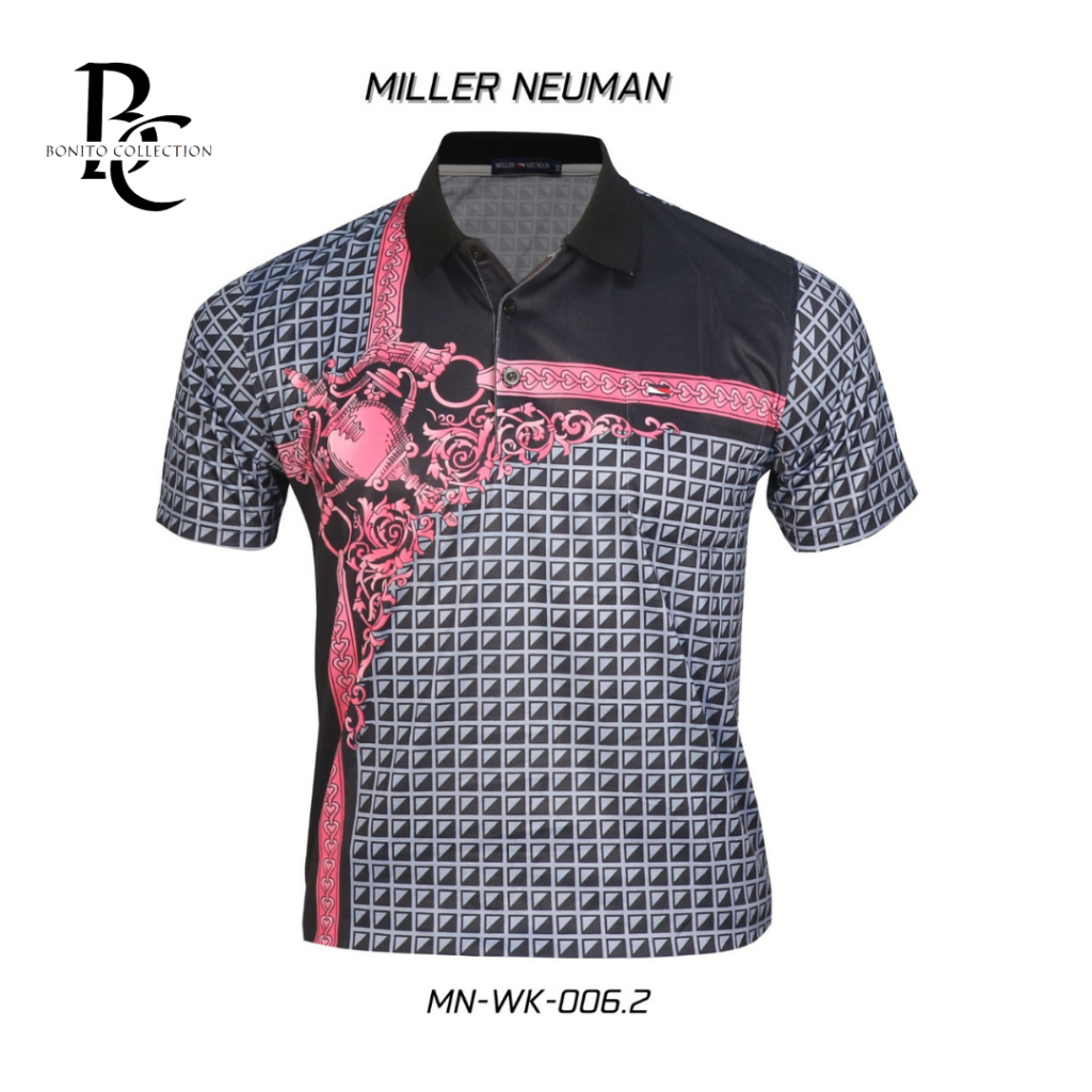 Kaos Polo Kerah Pria Miller Neuman seri 2025 Katun Berkantong 006 Kaos Fashion Korea