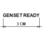 

Stiker Genset Ready, bahan Vinyl anti air
