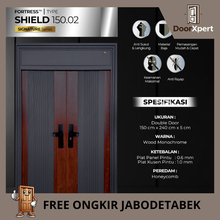 Pintu Rumah | Pintu Utama BAJA FORTRESS 150.02 SHIELD - 150x240