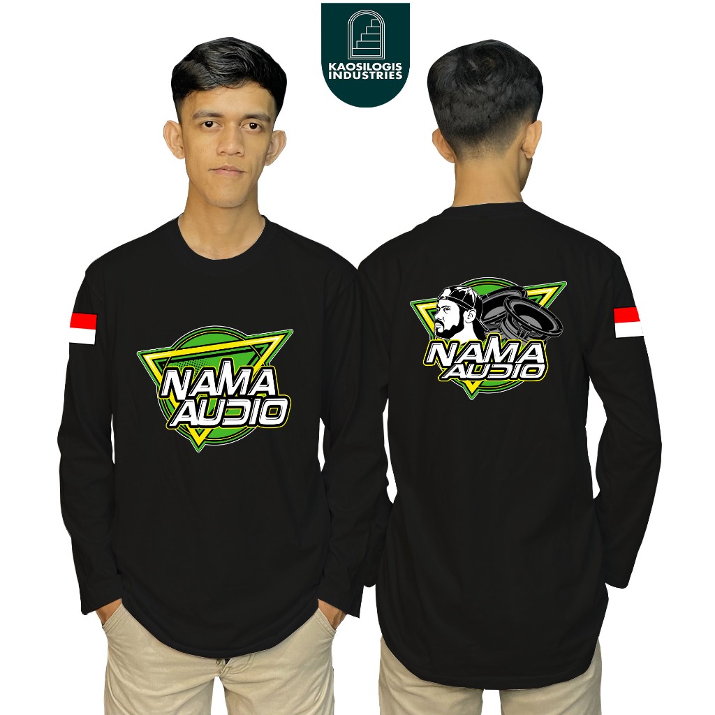 Kaos Lengan Panjang Audio Sound System Versi Brewog Bisa Custom Nama Audio kaos distro Terbaru 2025-