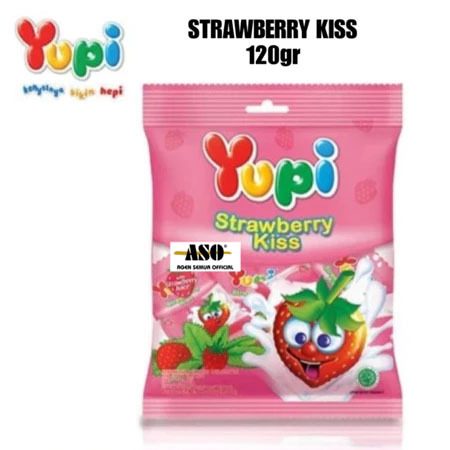 

YUPI STRAWBERRY KISS permen yupi kiss 120gr PROMO !!!