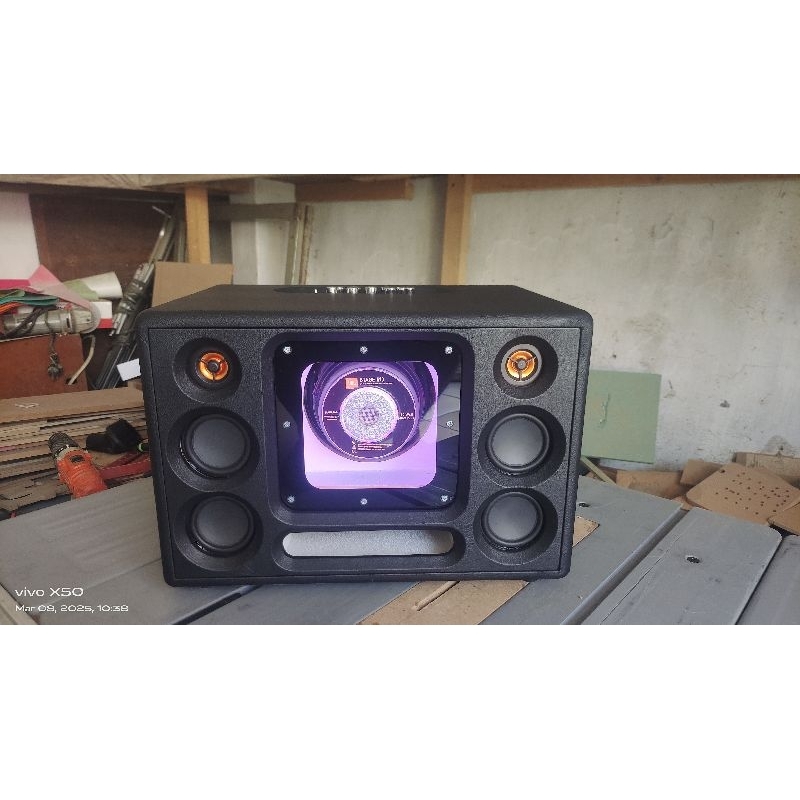 speaker bandpass Thailand sub 6 inch double mid 3 inch karaoke