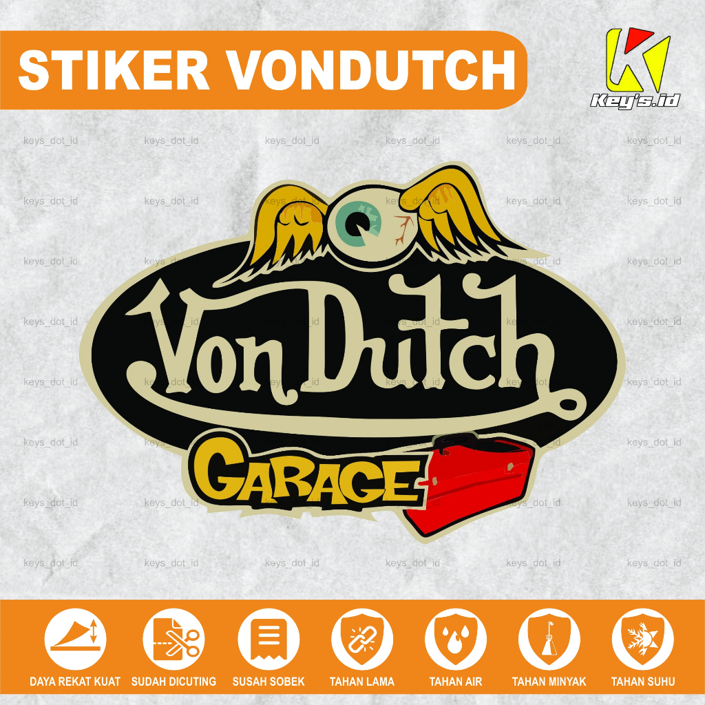 

Stiker VONDUTCH, Sticker Von Dutch Garage Sudah Dicutting