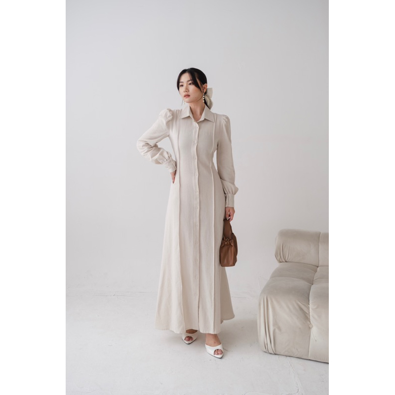 DISKON [LAVIA] EMILIA DRESS / DRESS PUFFY SLEEVES LENGAN PANJANG