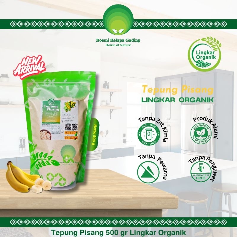 

Lingkar Organik Tepung Pisang Produk Natural 500 gram Sehat Bebas Gluten Rendah Glikemik MPASI