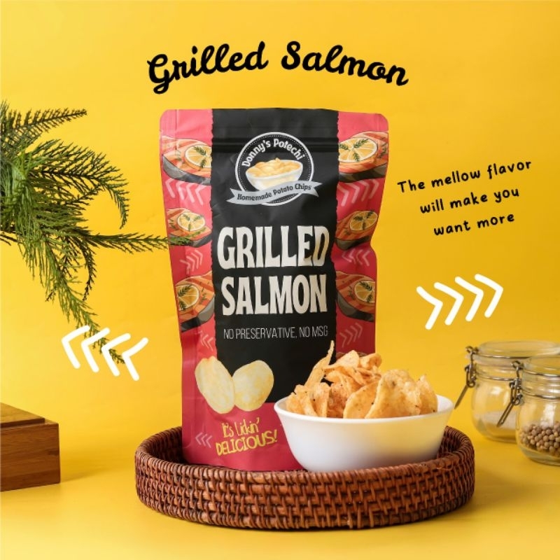 

Keripik Kentang / Potato Chips Rasa Grilled Salmon