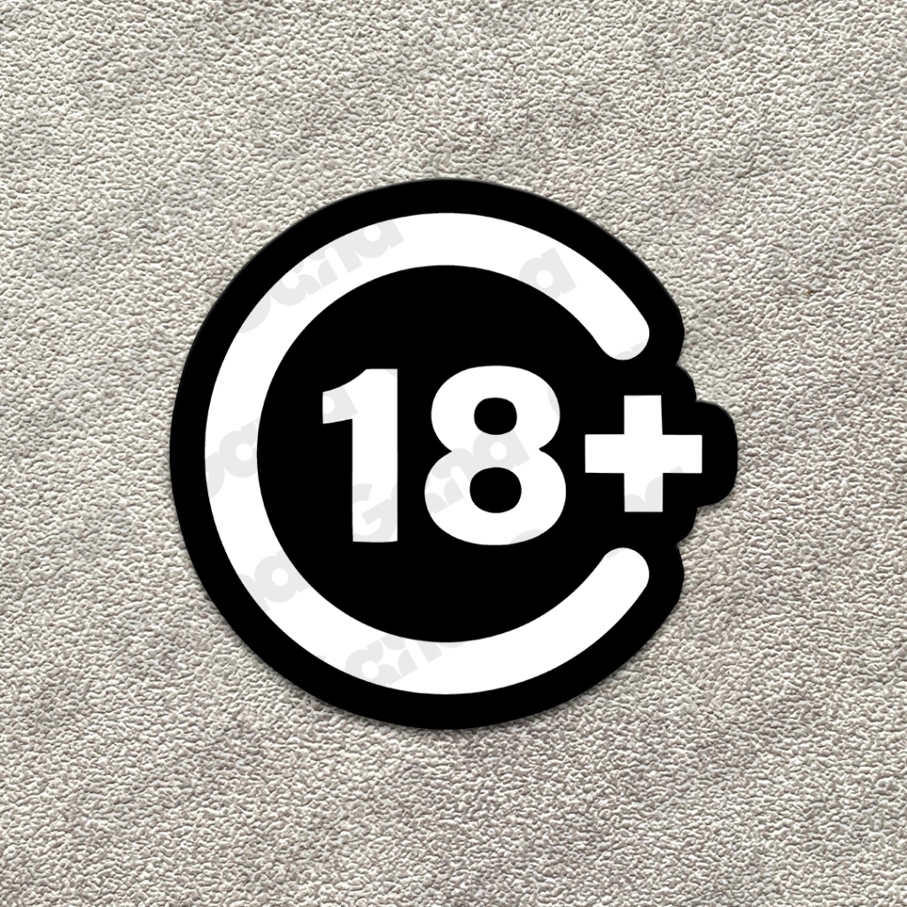 

Stiker Sticker 18+ / Stiker Brand 18+ / Sticker Vinyl Glossy / Aesthetic Sticker / Stiker Brand / Sticker Helm / Stiker Tumbler