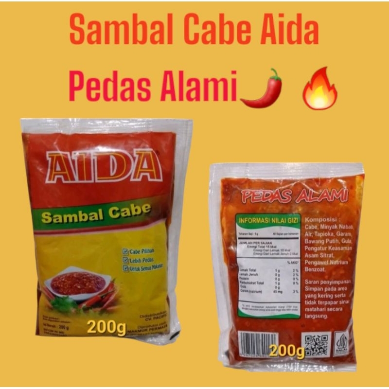 

( 2pcs ) Sambal Cabe AIDA / Chili Oil AIDA Original 200g