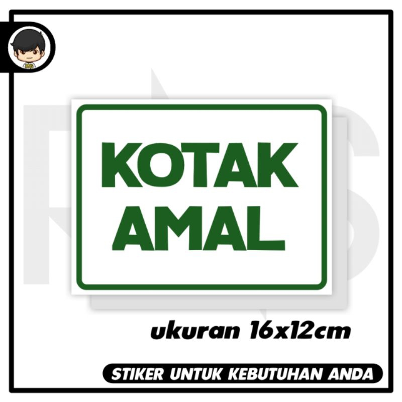 Stiker kotak amal masjid musholla sticker rambu