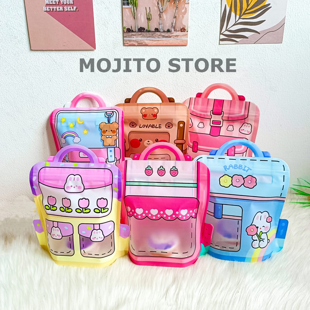 

PLASTIK ZIPPER POUCH KARTUN ZIPLOCK CLIP KLIP UNIK GOODIE BAG ULTAH ULANG TAHUN BINGKISAN HAMPERS