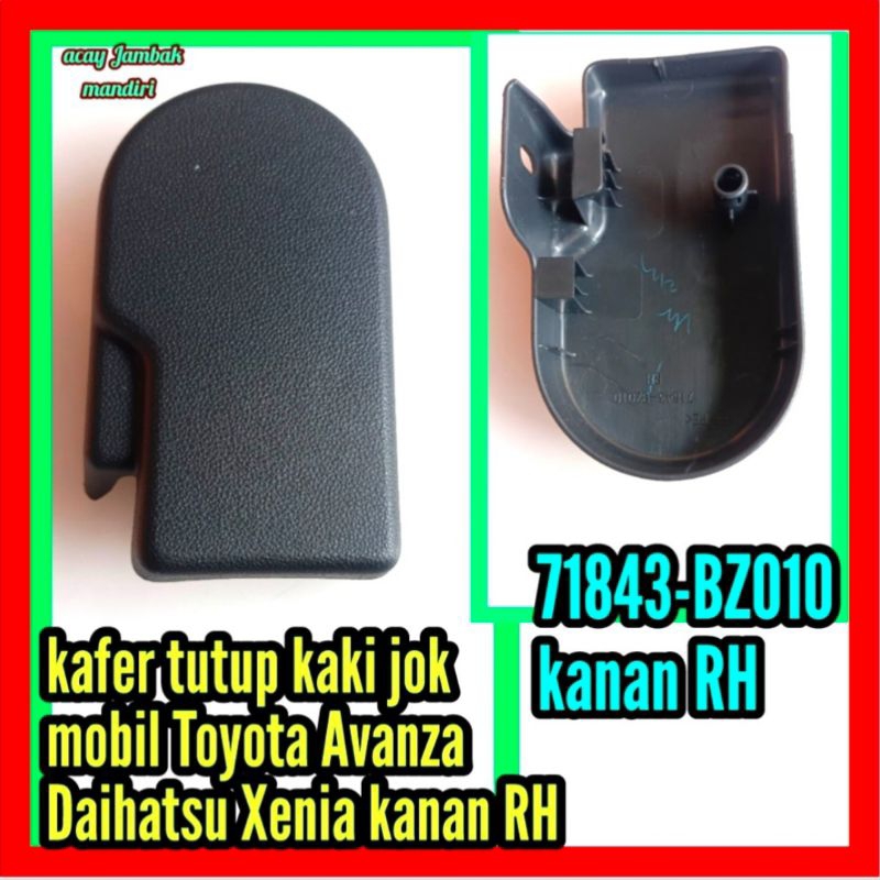 kafer tutup baut kaki jok Toyota Avanza xenia