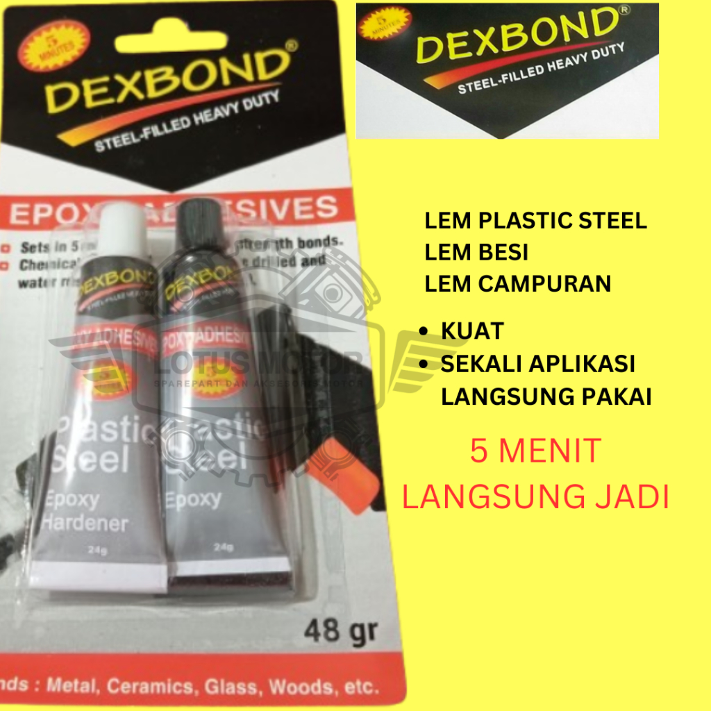 LEM PLASTIC STEEL / LEM BESI DEXBOND 5 MENIT