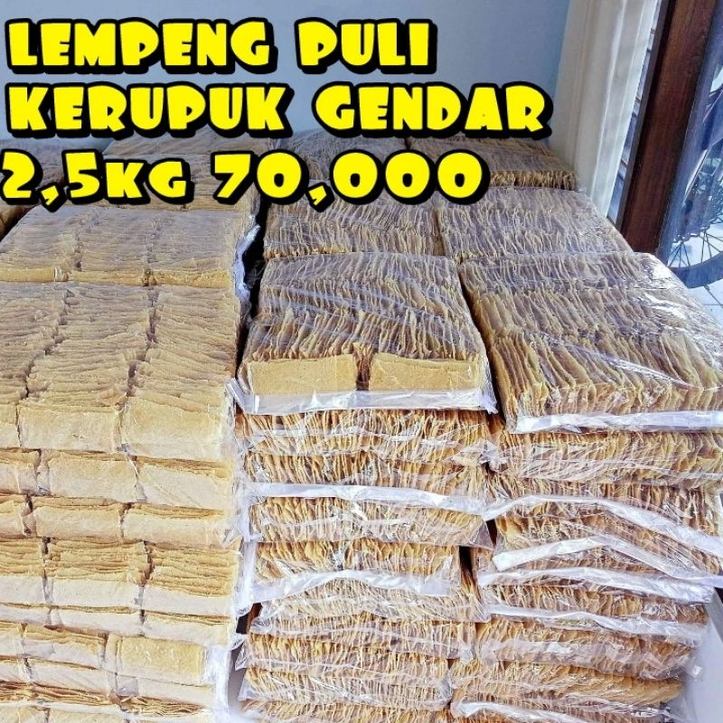 

lempeng puli kerupuk nasi gendar 2,5 kg