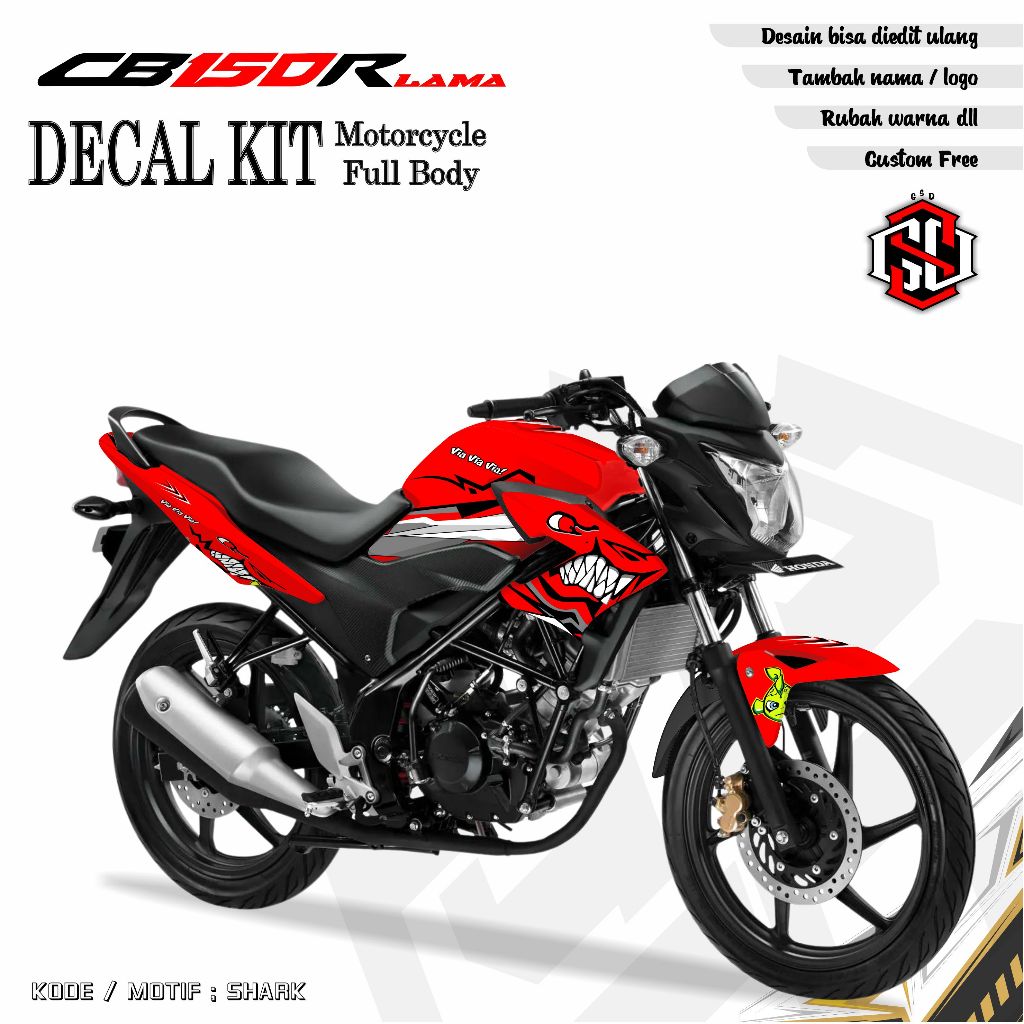 Decal CB 150R Old Full Body Decal CB 150 Old Full Body Shark