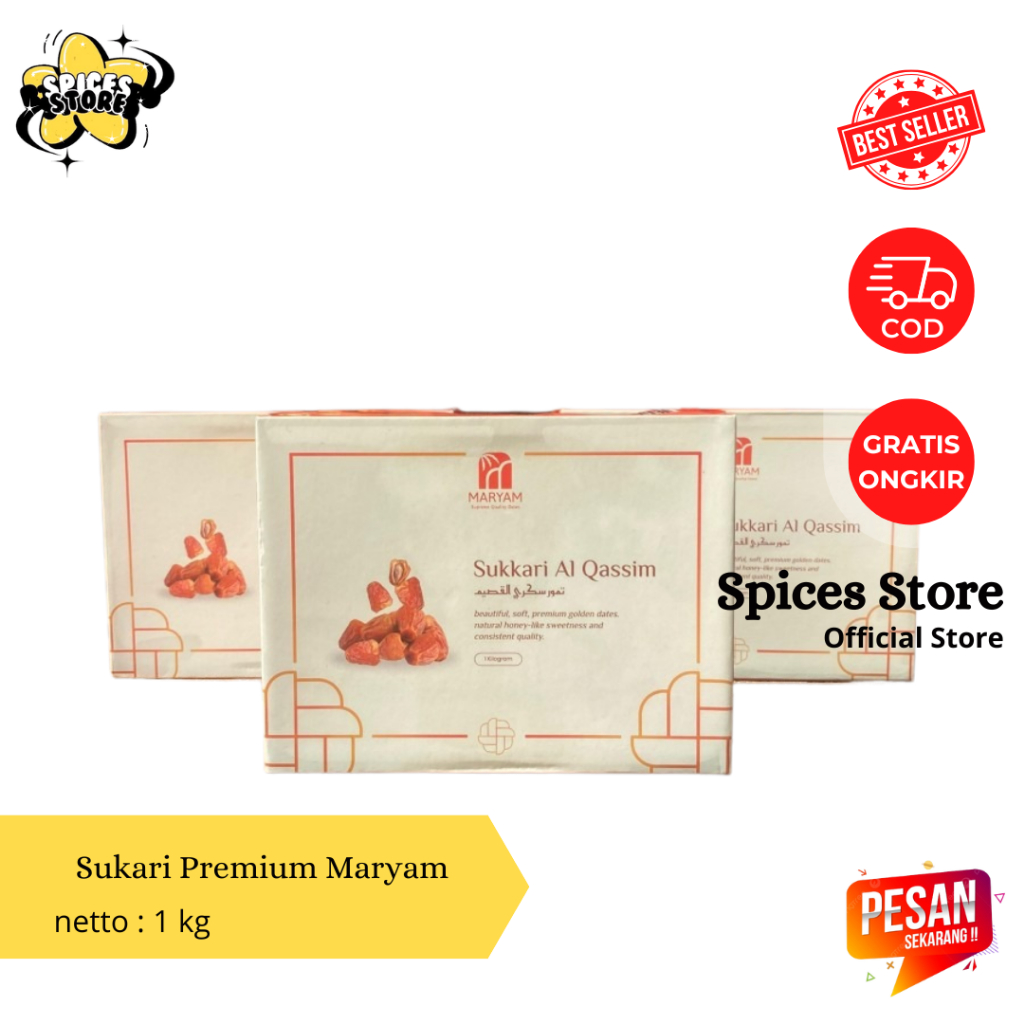 

Buah Sukari Premium Maryam 1kg - Spices Store - Kurma Murah Nikmat Daging Tebal