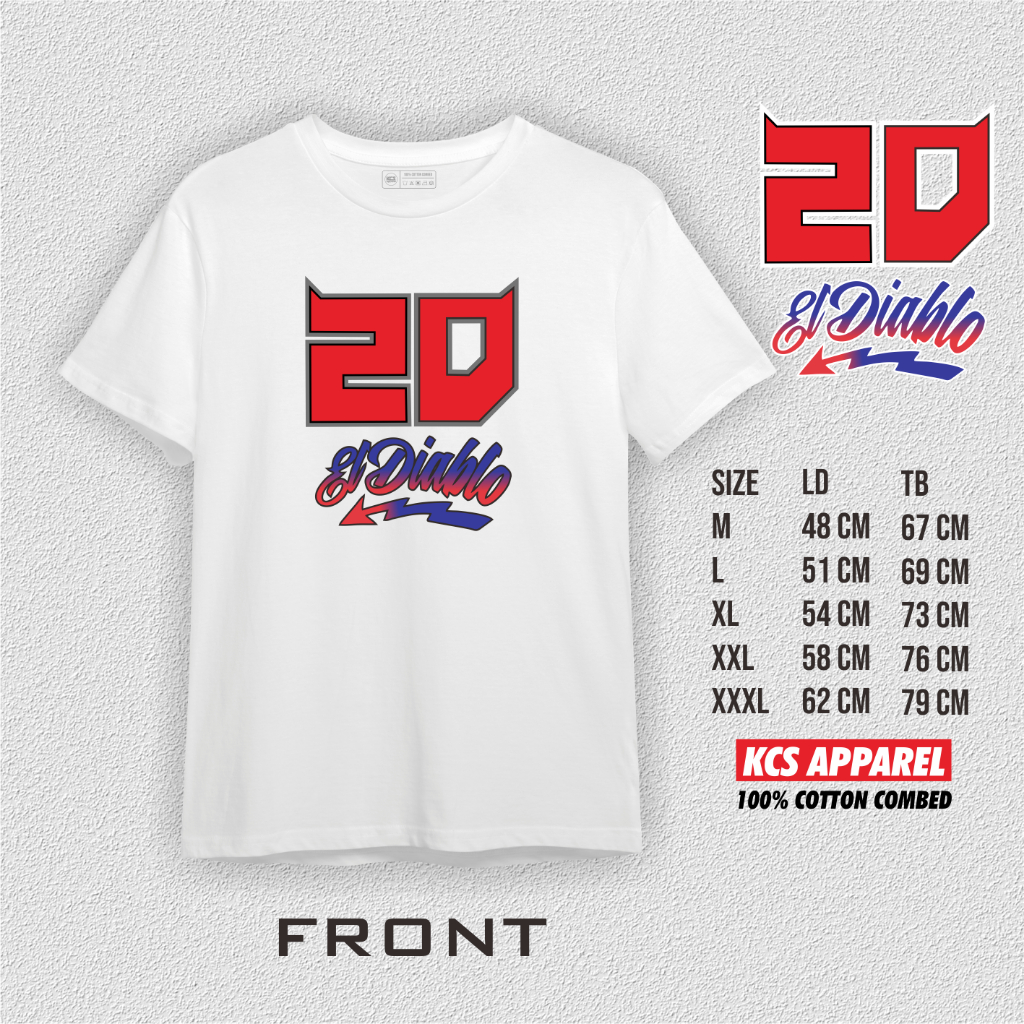 kaos fabio quartararo 20 yamaha factory racing motogp premium cotton combed kcs apparel tshirt