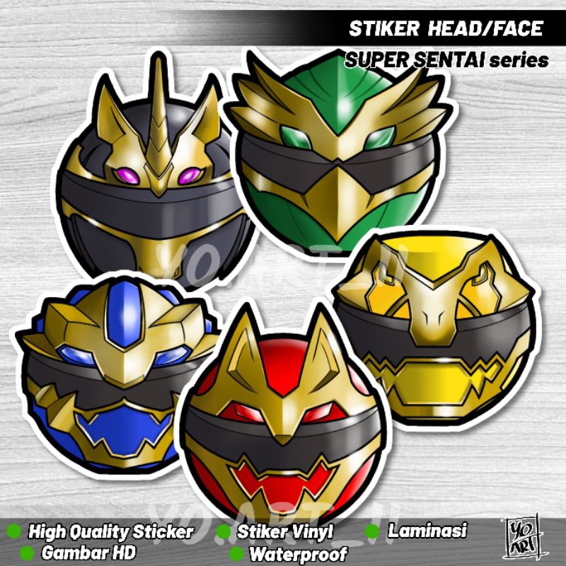 

Stiker Head/face - SUPER SENTAI series