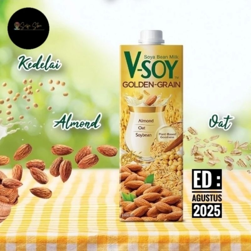 

V-Soy V Soy Golden Grain Vsoy Goldengrain Susu Kedelai 1Liter 1000ml