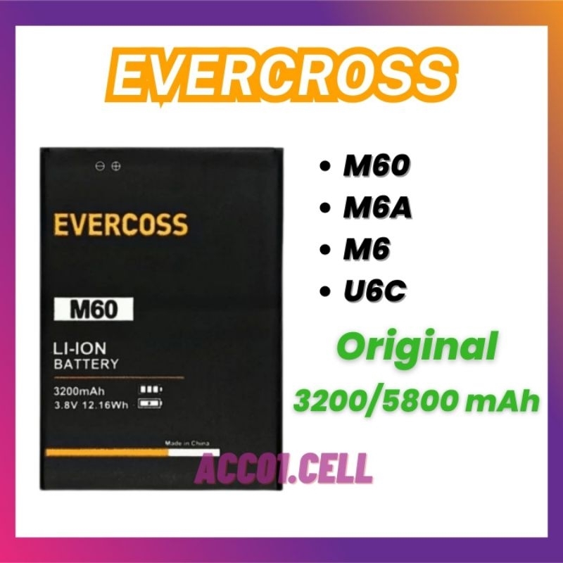 Baterai Batre Evercoss M60 4G Battrey Ori