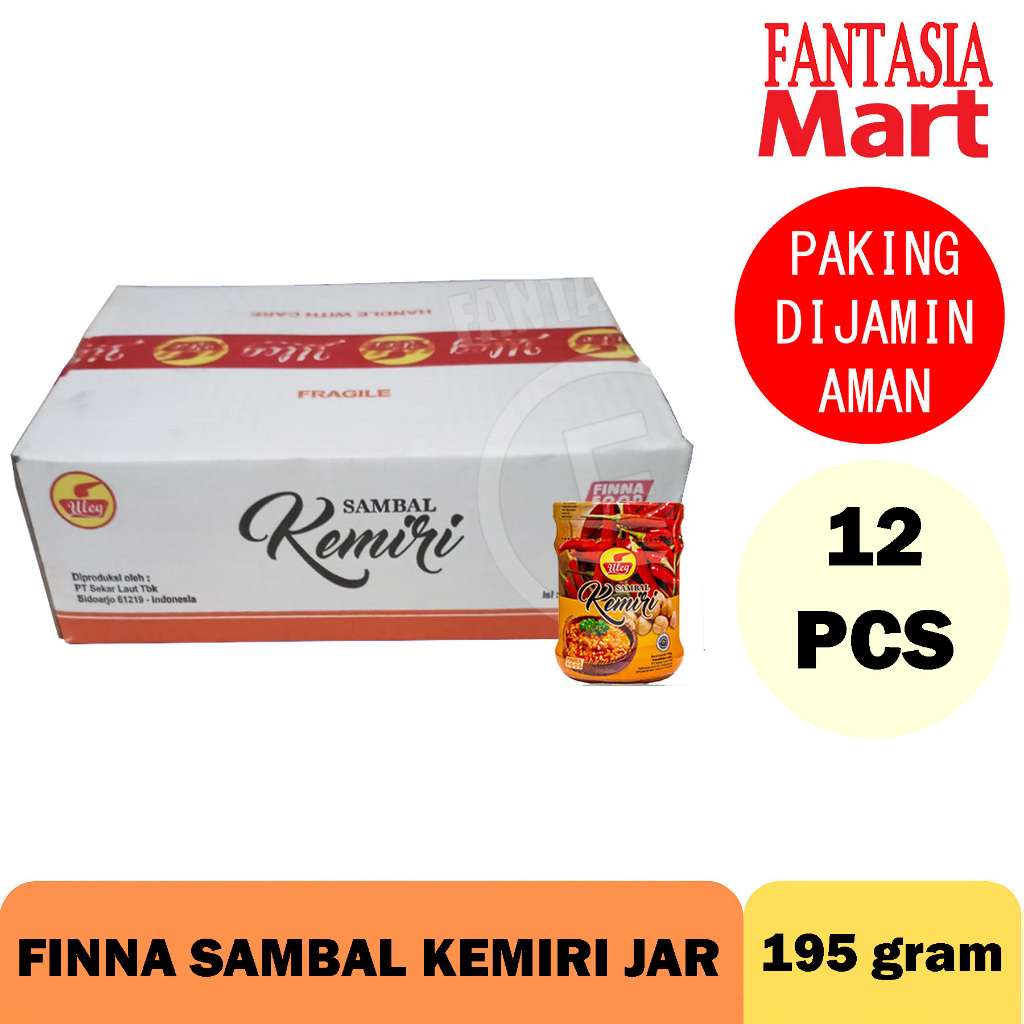 

FINNA SAMBAL KEMIRI JAR 195 GRAM DUS PER 1X12 PCS FANTASIA DENGAN PAKING AMAN
