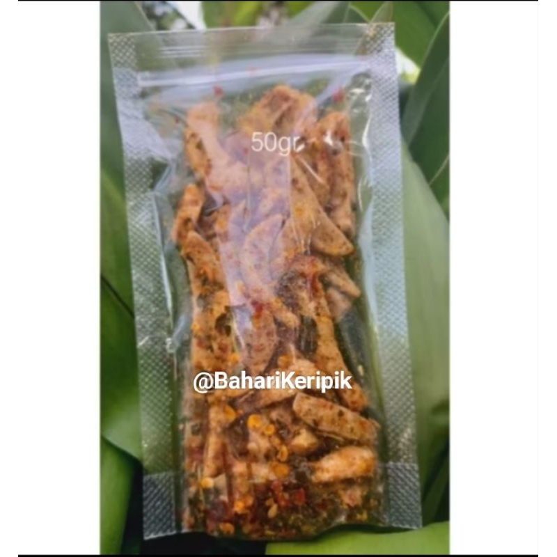 

Keripik Basreng Gurih Pedas Daun Jeruk