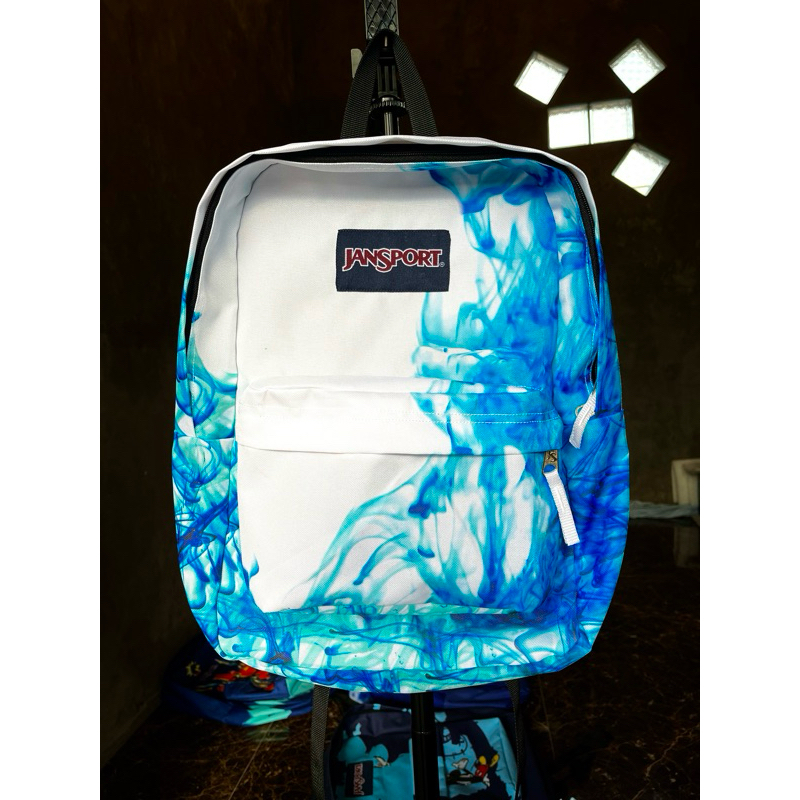 Tas Jansport Motif Asap Biru