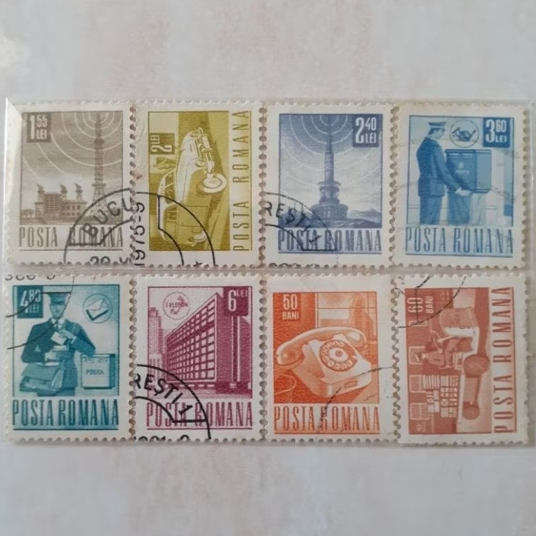 

Perangko Rumania Postal and Transport Tahun 1968-1971 set 8pcs