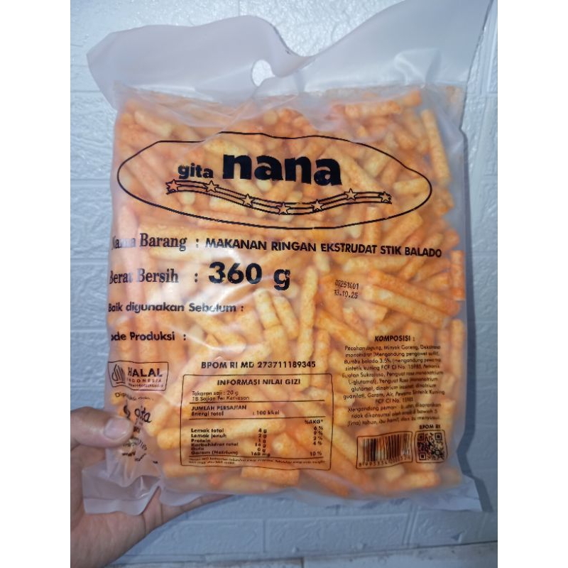 

Nana Snack Stik Balado Kemasan 360gr Harga Grosir Murah