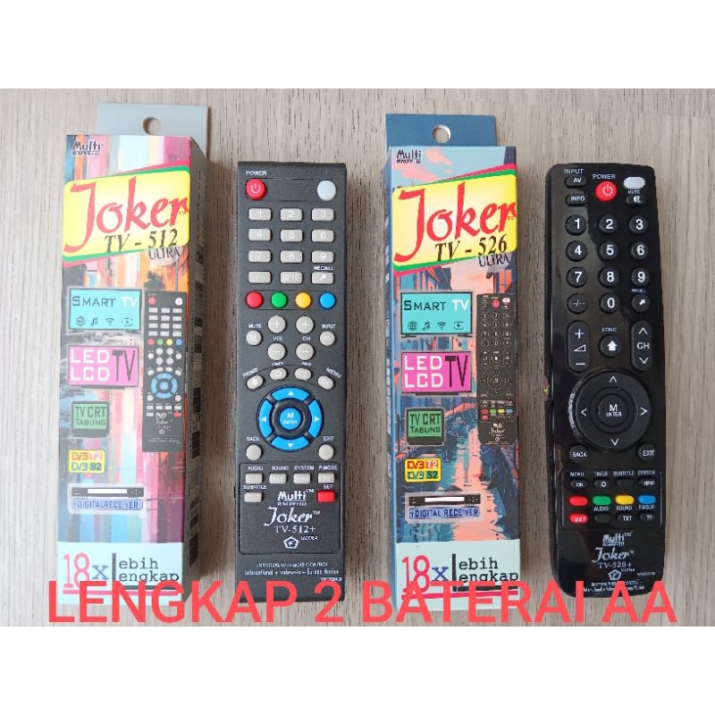 Remote TV Joker untuk LCD LED CooCaa Mito TCL Changhong + semua Merk Favorit