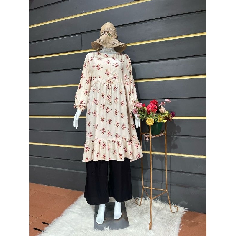 Tunik Rayon Busui Tunik Rayon Kerah Korea Renda Tunik Rayon Jumbo Tunik Rayon Motif Best Seller