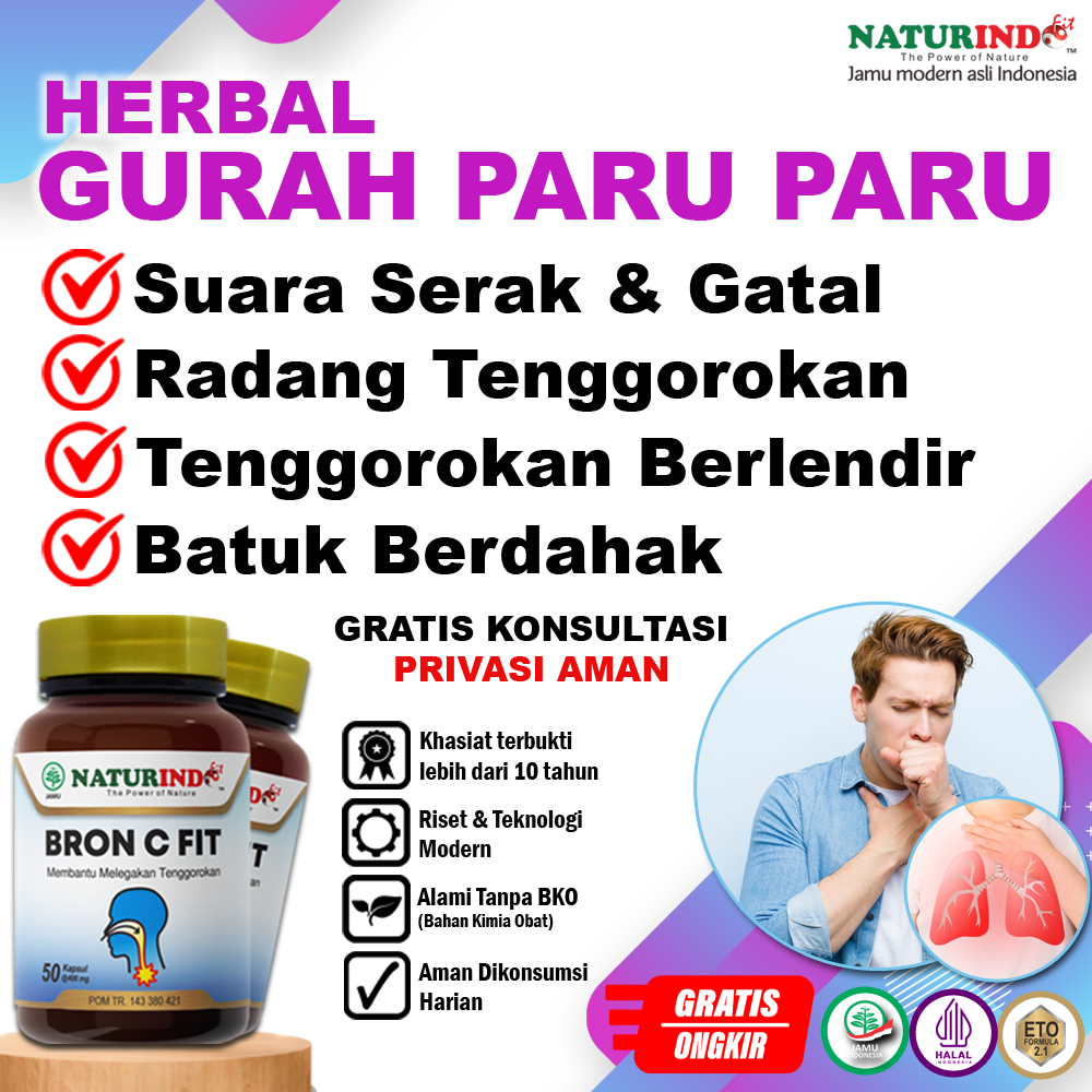 Naturindo Broncfit Obat Batuk Naturindo Sesak Napas Asma Herbal Sinusitis Penyakit Paru Flu Batuk Be