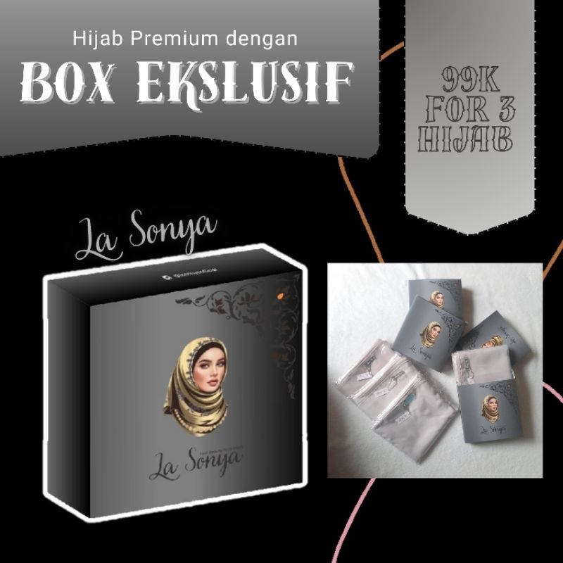 La Sonya - Malay Hijab Premium Packaging Soft Box Ekslusif Terjangkau