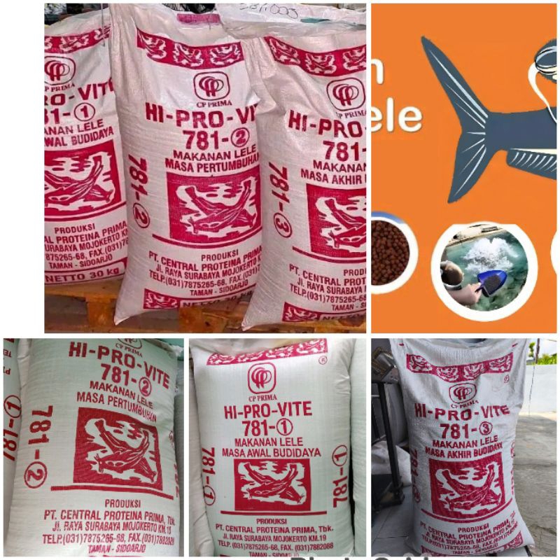 Hi pro Vite 781 pellet ikan terapung pakan ikan 781-1,781-2,781-3 repack 10kg