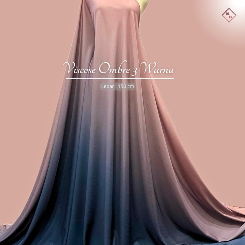 Kain Viscose Ombre 3 Warna/Kain Gradasi/Viscose Gradasi 3 warna