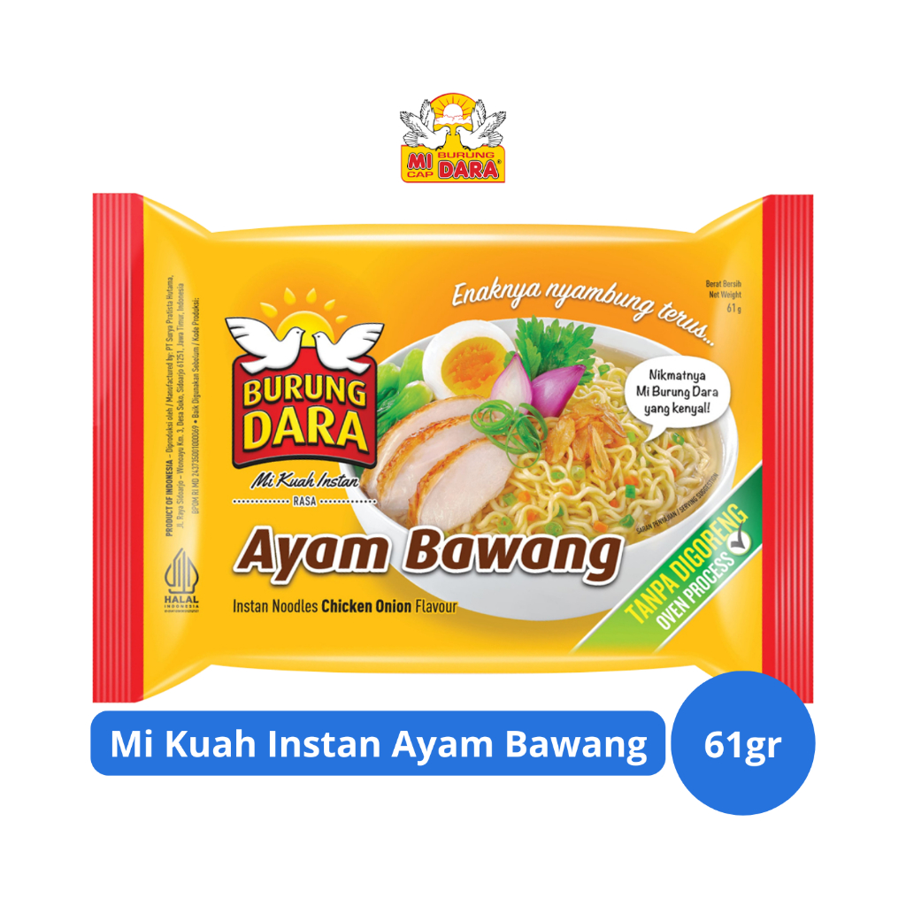 

Burung Dara Mi Kuah Instan Ayam Bawang 61gr