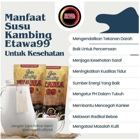 

Susu Kambing Ettawa Rekomendasi! Bantu Pemulihan Stroke Ringan & Anemia Etta Goat Original BPOM
