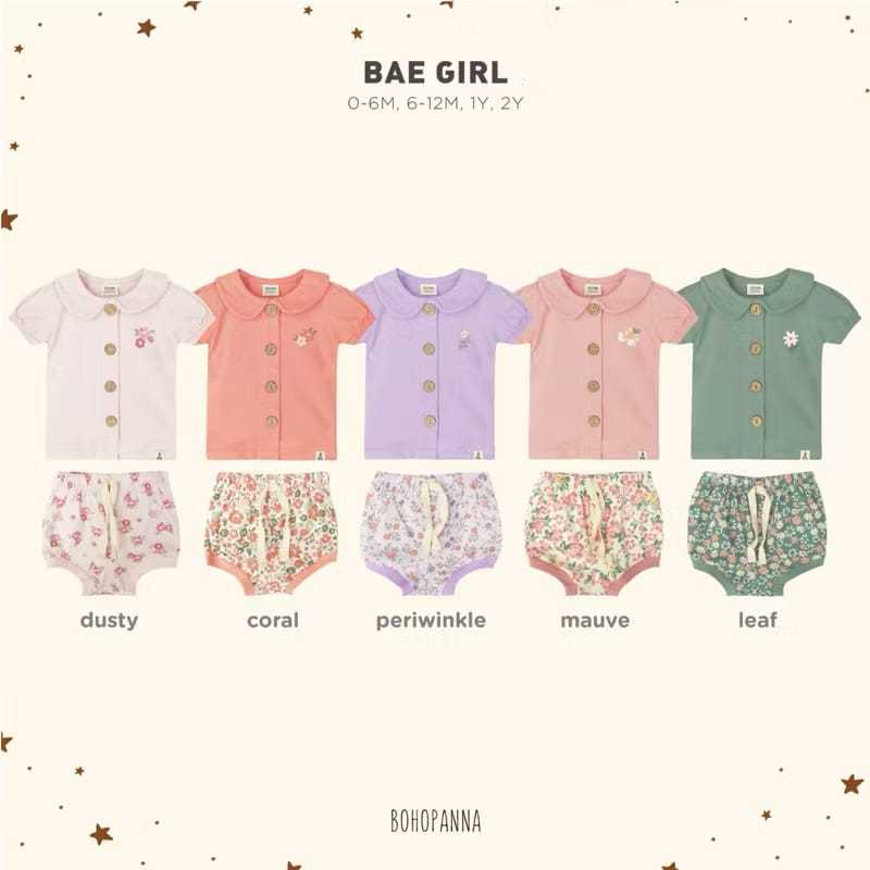 Bohopanna Bae Set Girl Baju Bayi Perempuan 0-2 Tahun