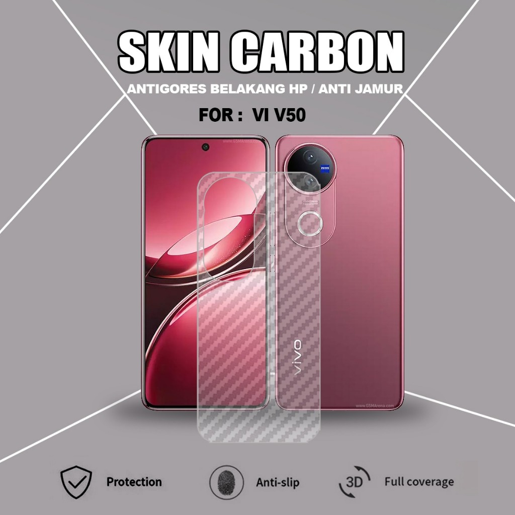 VIVO V30E VIVO V30 VIVO V30 PRO VIVO V50 GARSKIN CARBON ANTI JAMUR ANTIGORES BELAKANG VIVO V30E VIVO